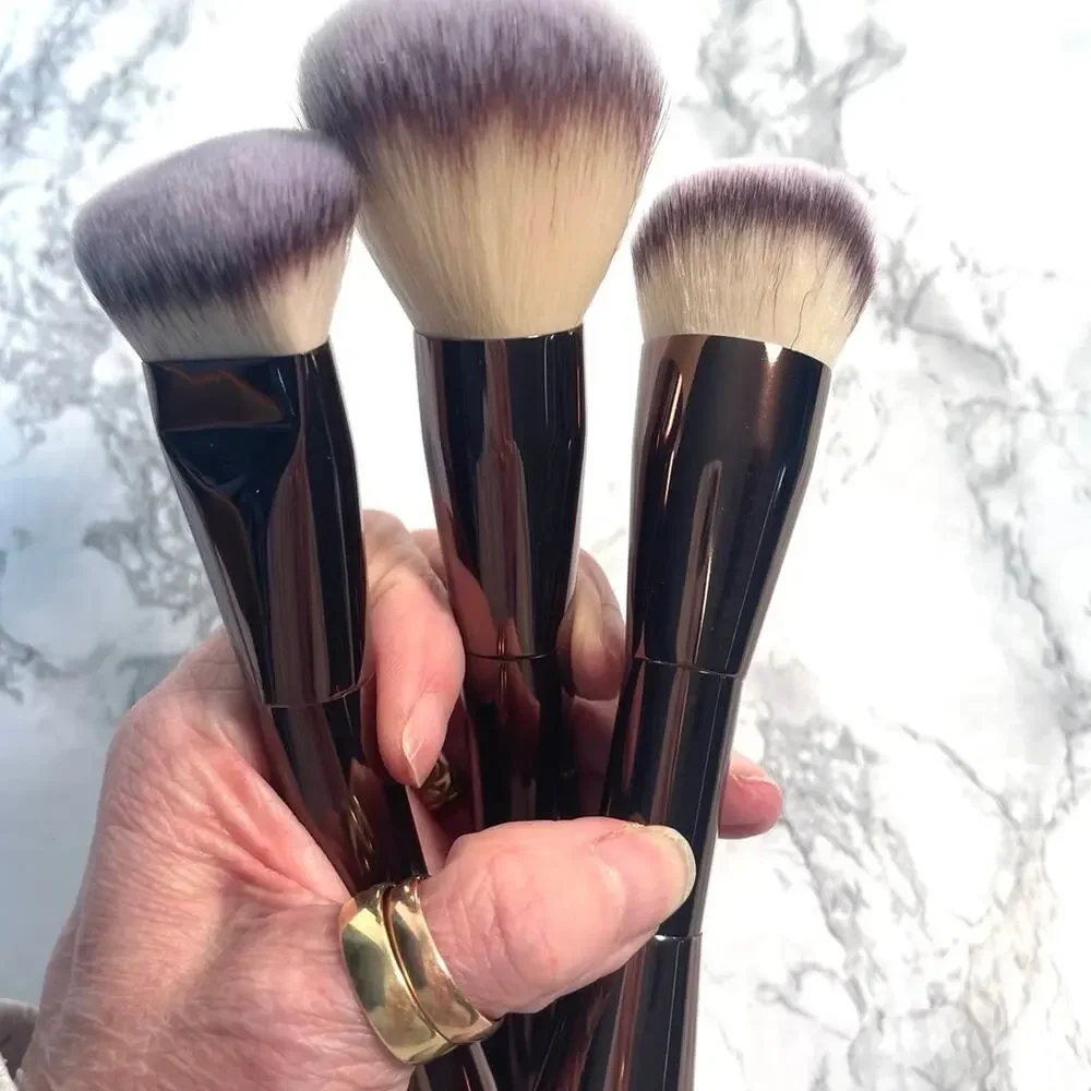 Dual End Makeup Brush Set Trio, New, for Liquids Creams & Powders